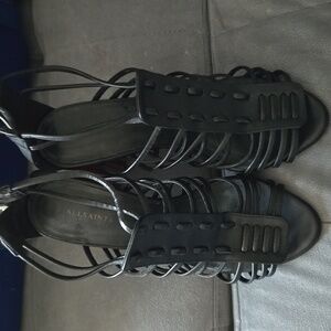 All Saints Black Strappy Heels BEAUTIFUL